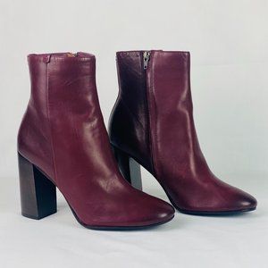 FRYE | NWT Mina Bootie - Soft Italian Genuine Leather - Bordeaux - 10 M